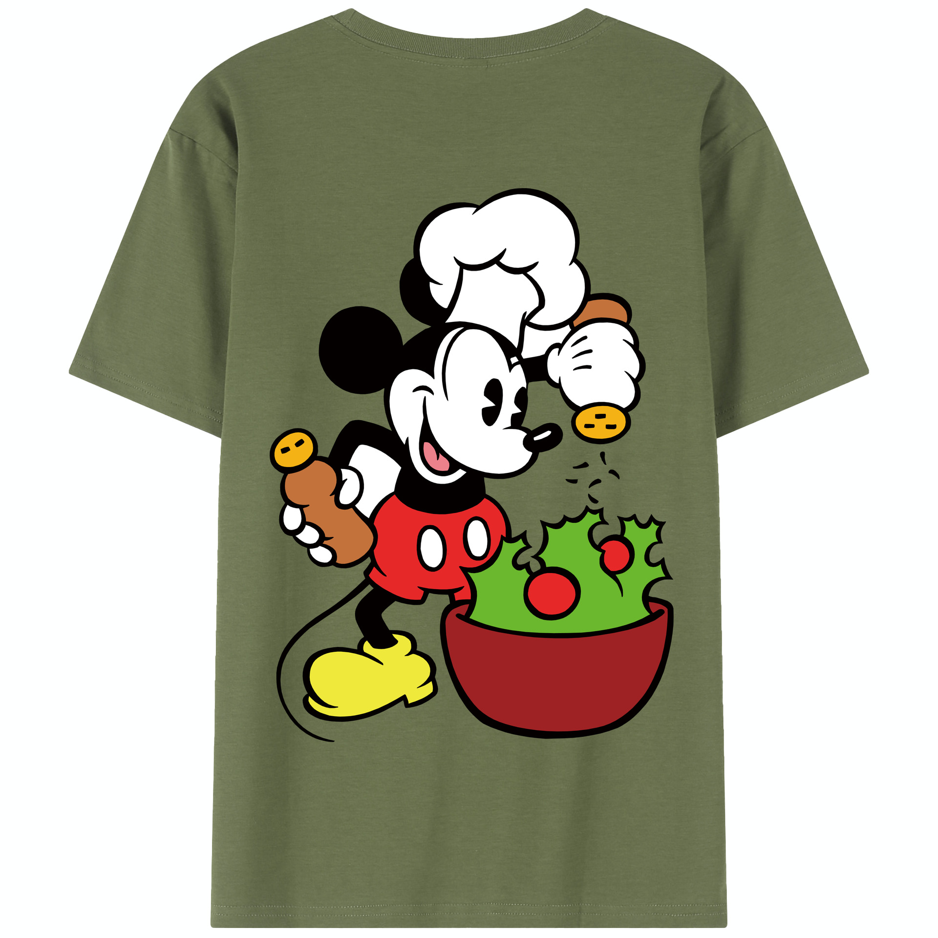 （画像用） ミッキーマウス Mickey Mouse 綿100％半袖Tシャツ（背面プリント）